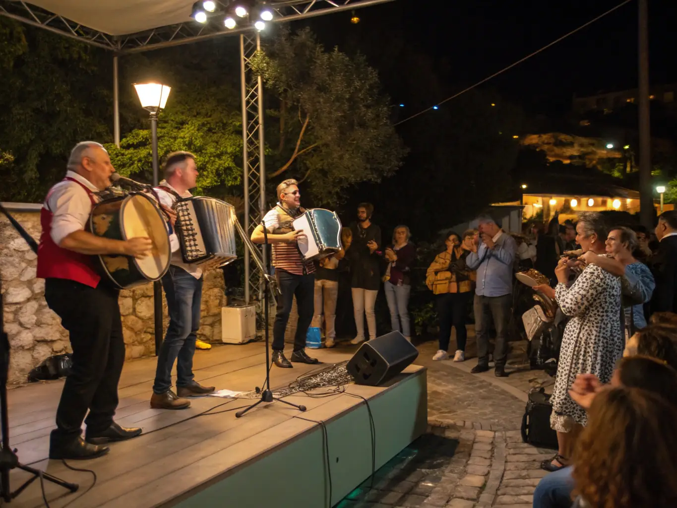 A lively musical concert featuring traditional Breton instruments and melodies, showcasing the musical heritage and artistic talent supported by THEATRE LE BALANCELLE.
